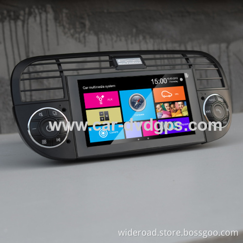 Wideroad Fiat 500 Multimedia Car Dvd Radio Tv Bluetooth Steer Wheel Control Ipod